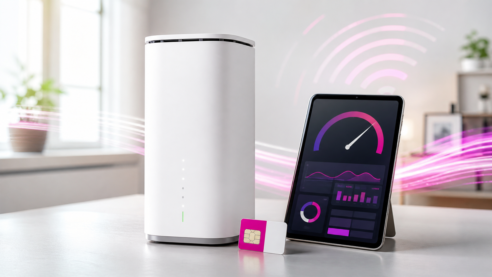 Speed Wi-Fi HOME 5G L13と楽天モバイルSIM、速度測定画面を並べたアイキャッチ画像