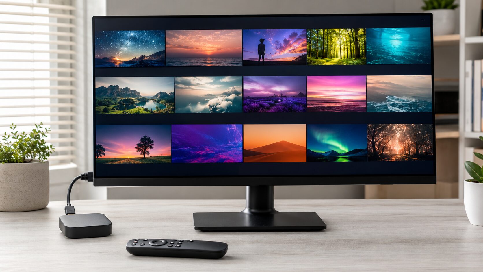 ファイヤースティックをPCモニターに接続して動画を視聴するデスク環境