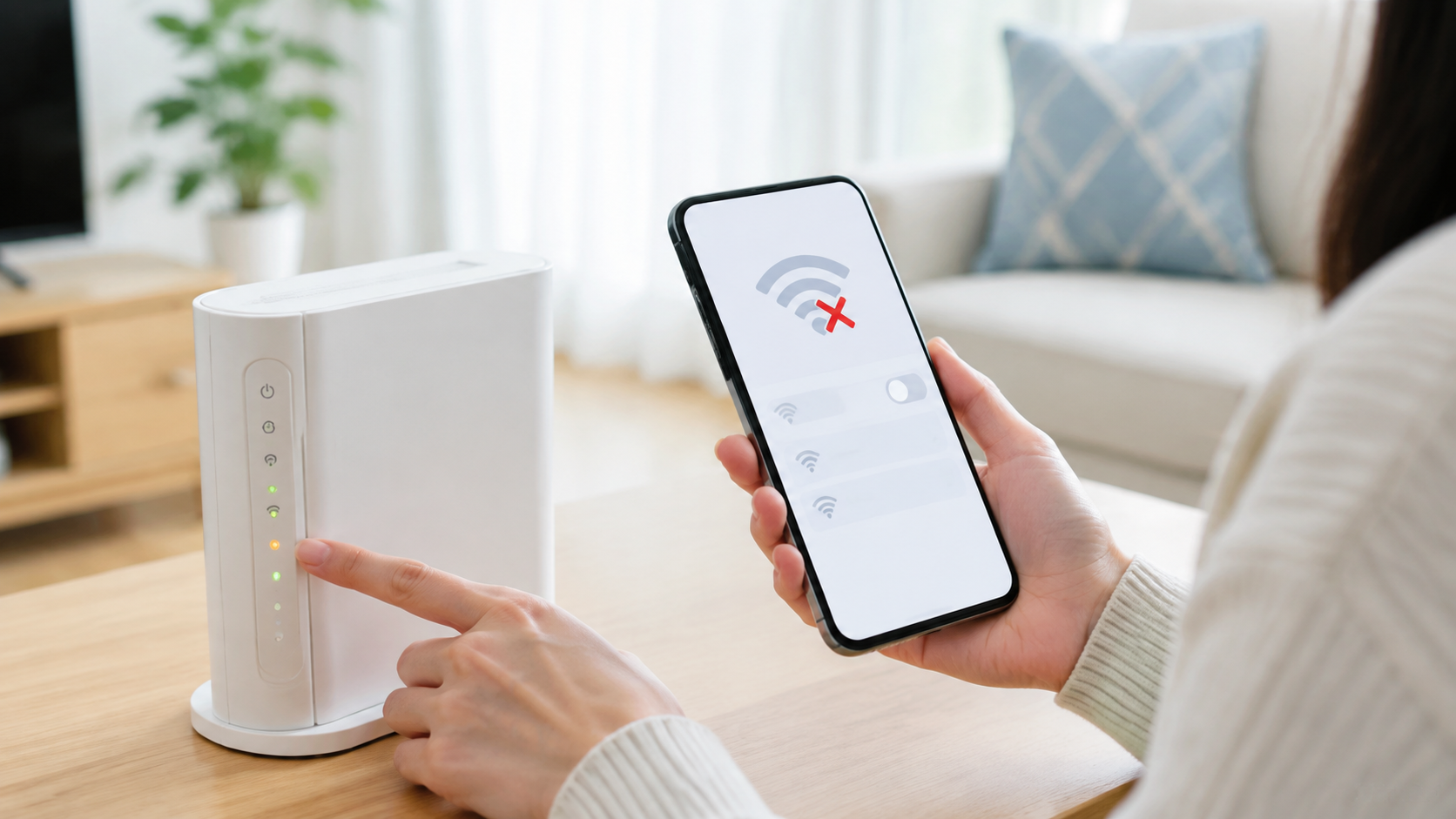 家のワイファイが繋がらないときに確認するWi-Fiルーターとスマートフォン